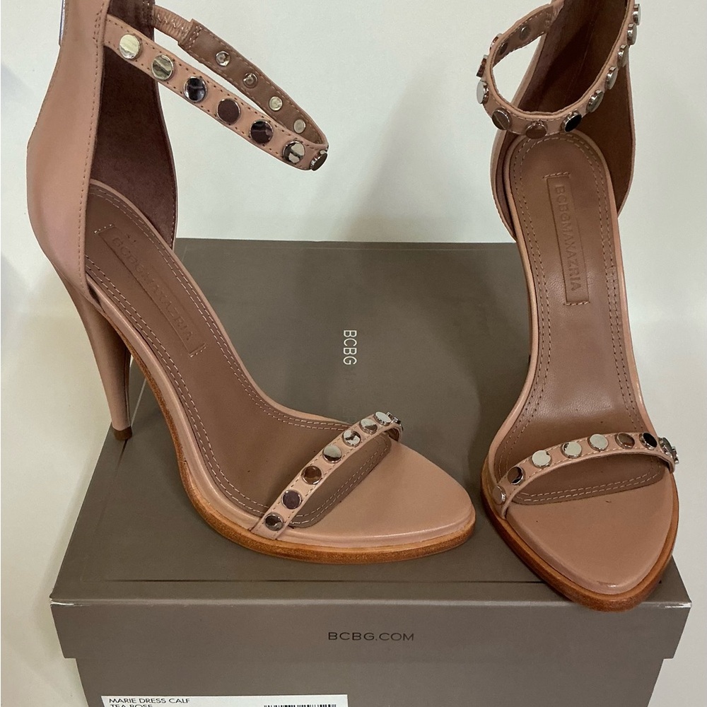 BCBG Brown Studded Heels